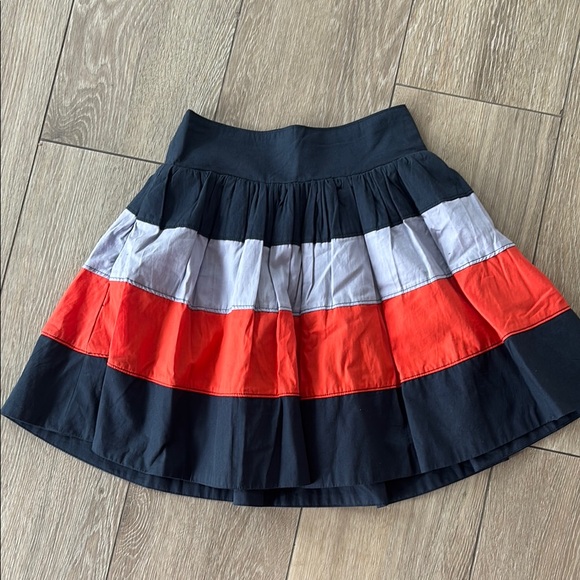 Anthropologie Dresses & Skirts - Anthropologie Blue and White Skater Mini Skirt